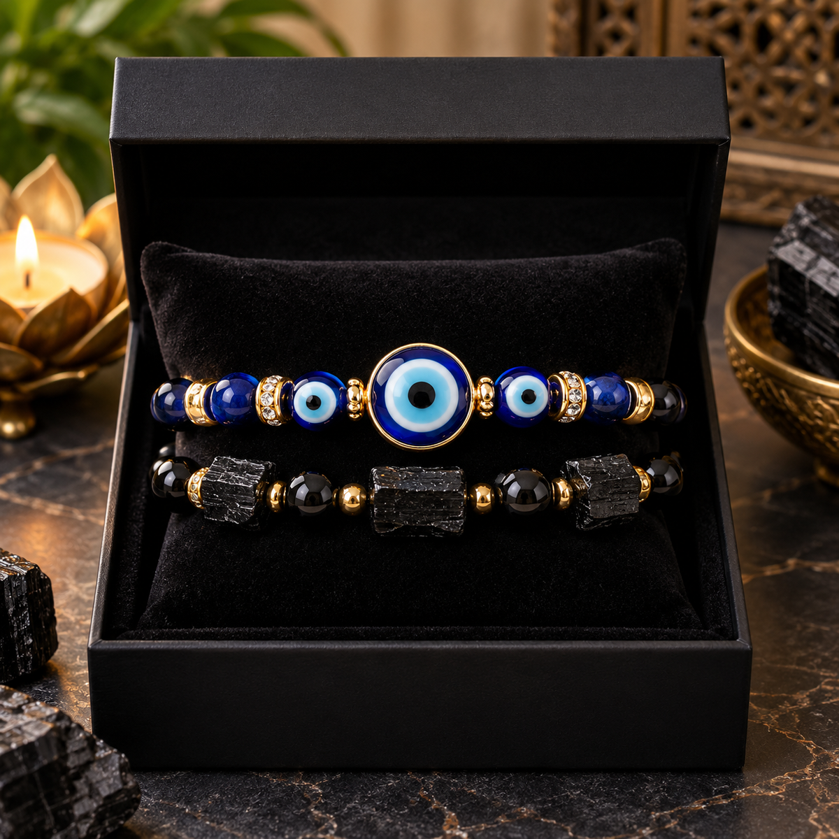 Evil Eye + Black Tourmaline Combo