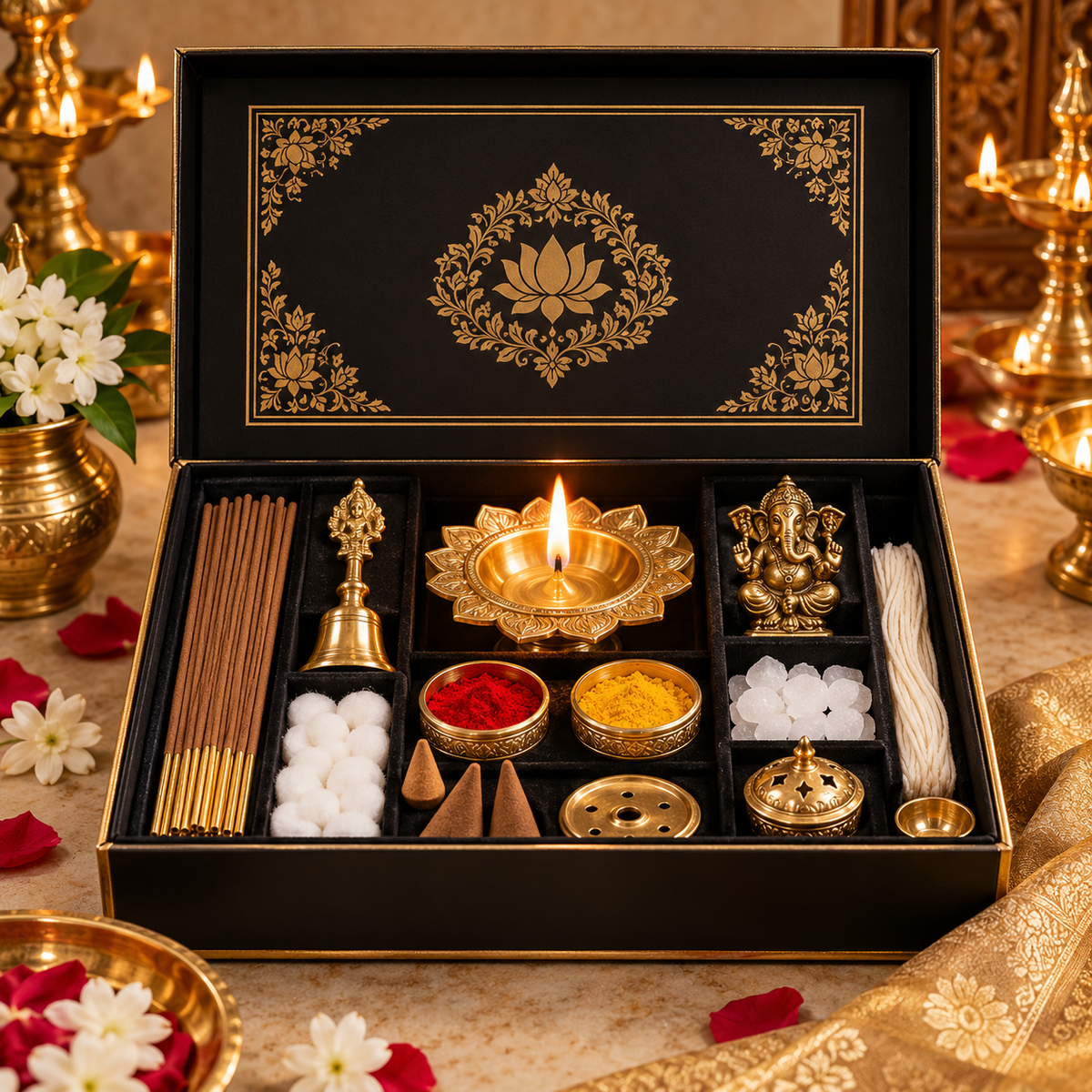Daily Puja Essentials Premium Box