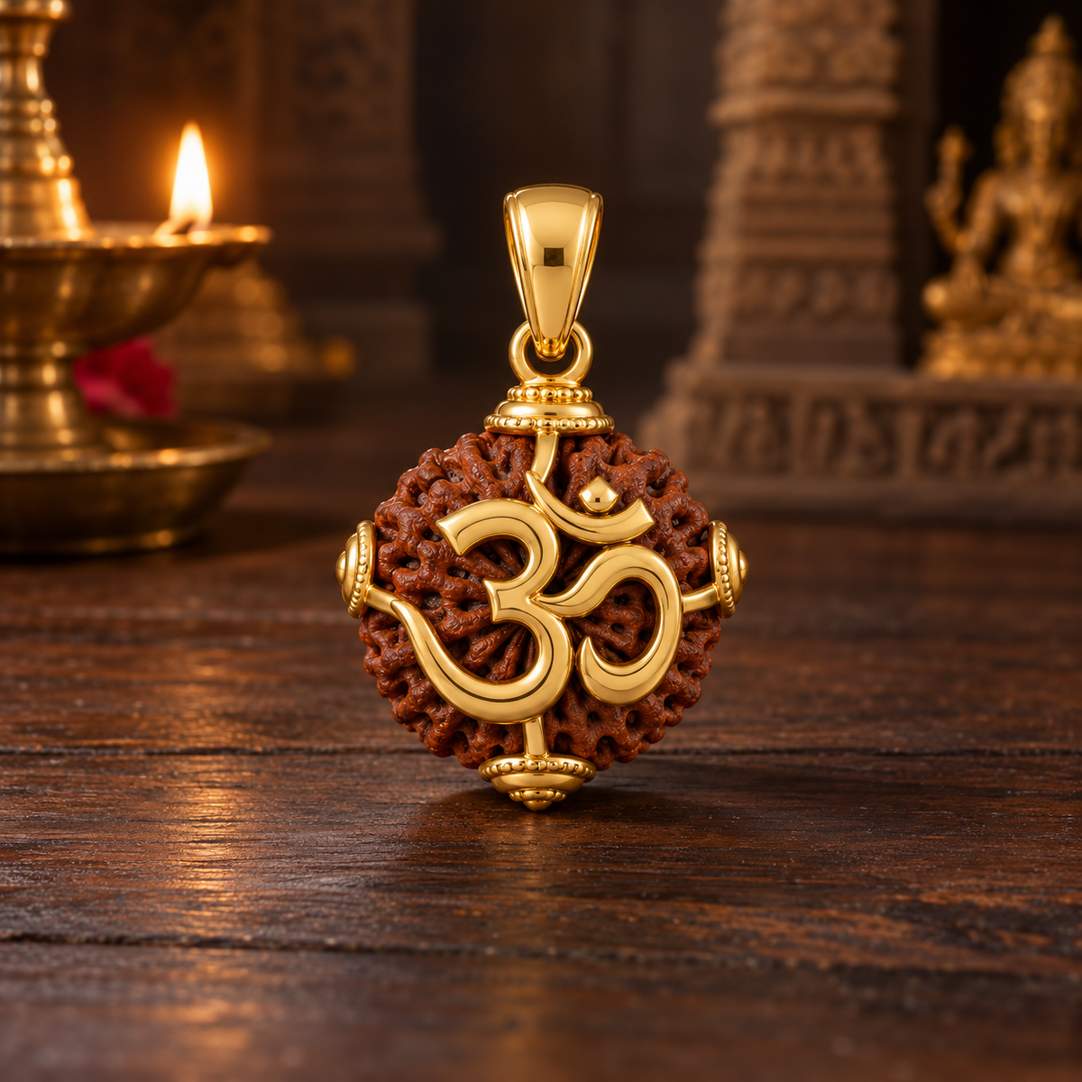 Om Rudraksha Pendant